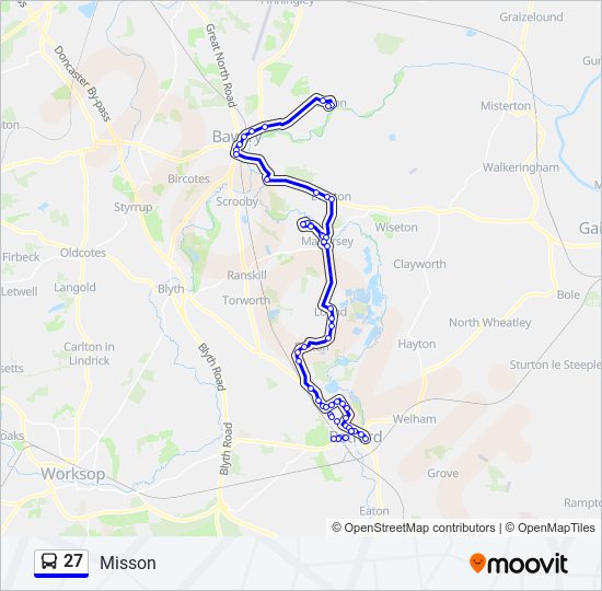 27 bus Line Map