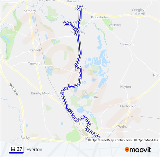 27 Bus Line Map