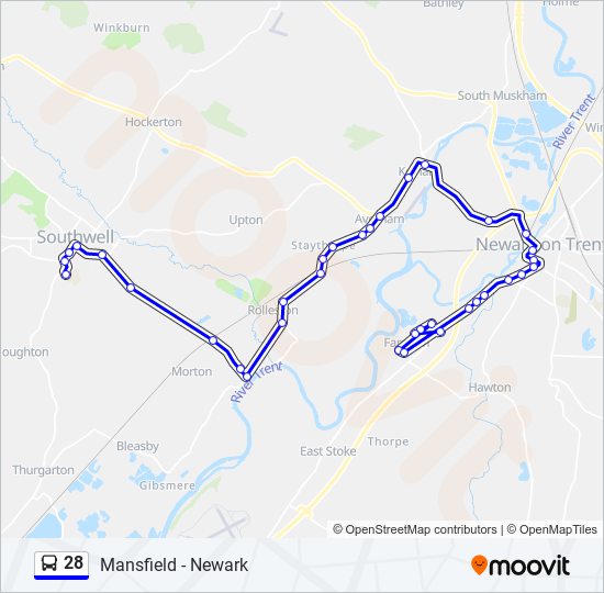 28 bus Line Map