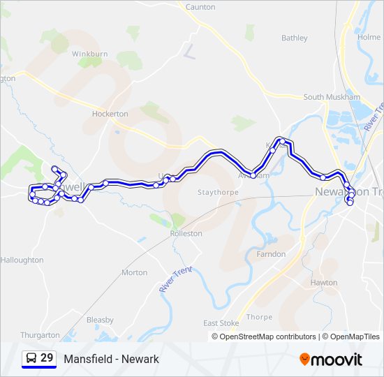 29 Bus Line Map