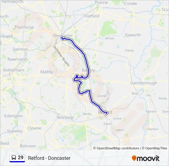 29 Bus Line Map