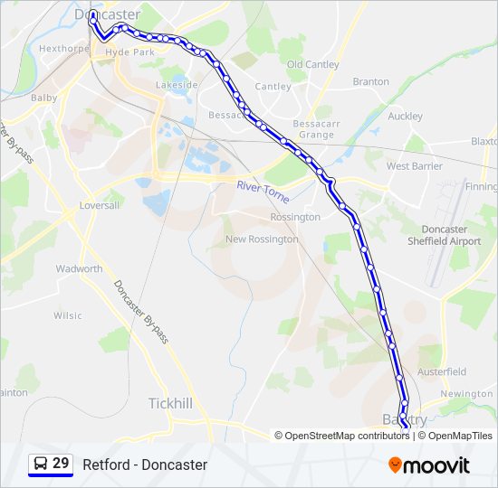 29 Bus Line Map