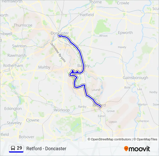 29 Bus Line Map