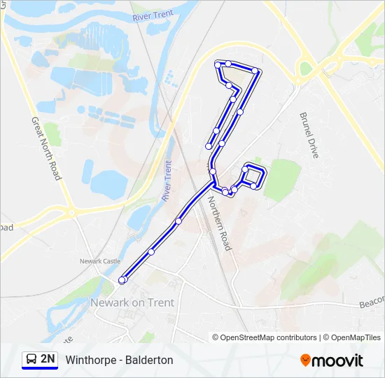 2N Bus Line Map