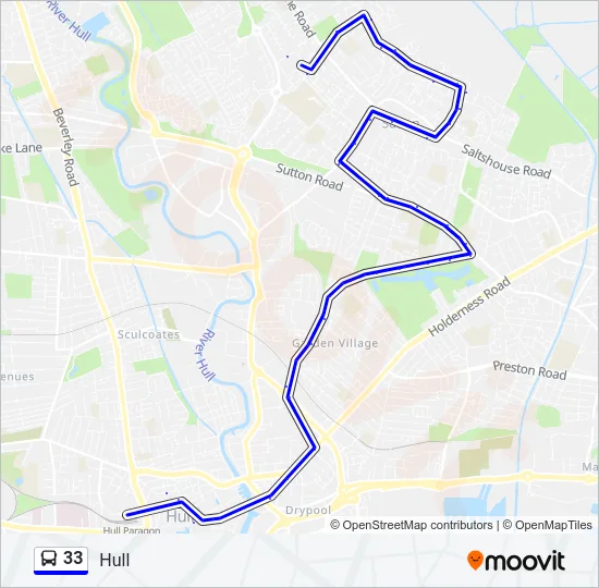 33 Bus Line Map