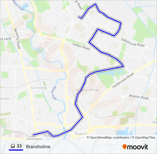 33 Bus Line Map