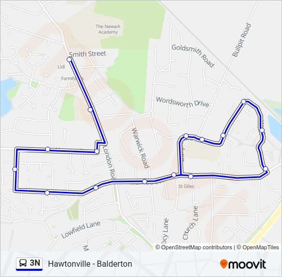 3N Bus Line Map