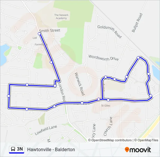 3N Bus Line Map