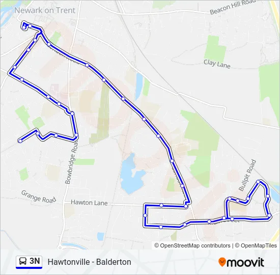 3N Bus Line Map
