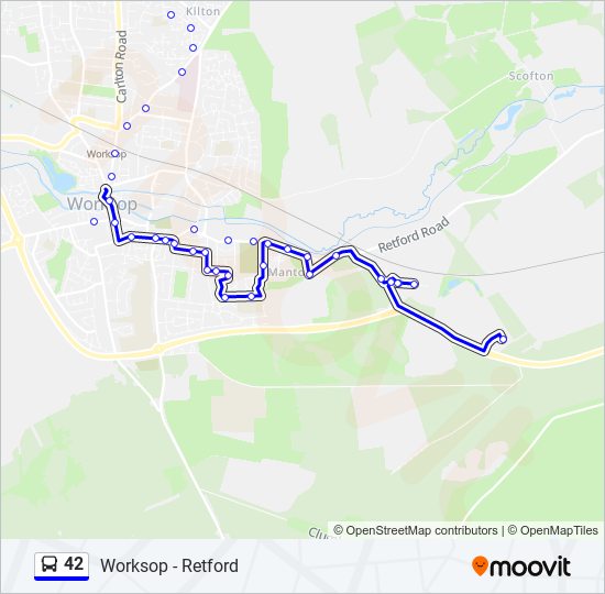 42 bus Line Map