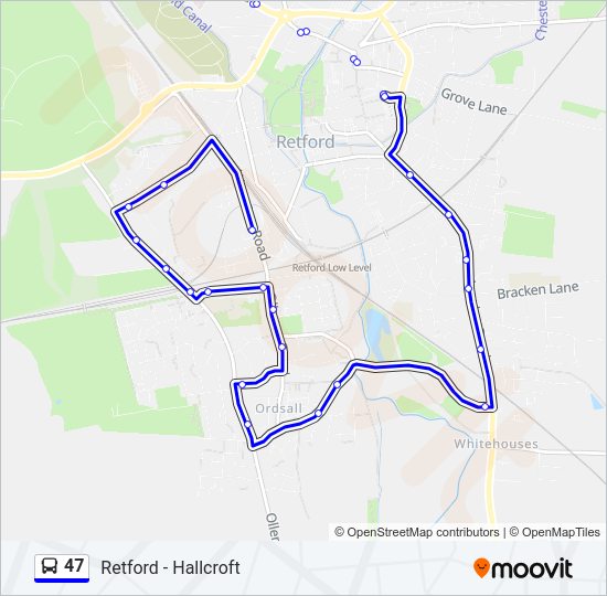 47 Bus Line Map