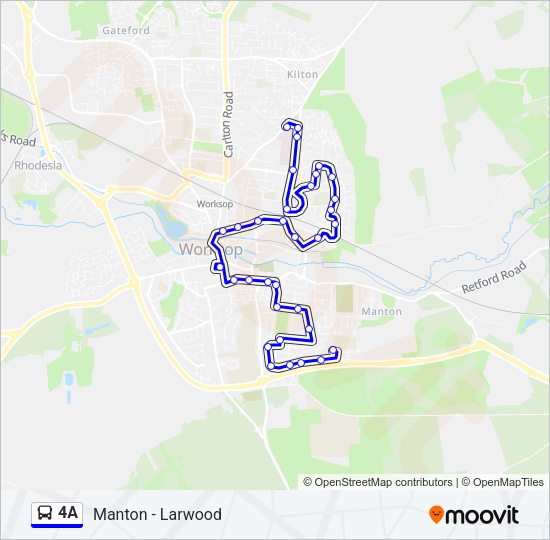 4A Bus Line Map