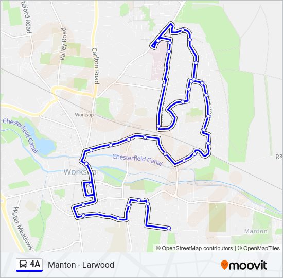 4A Bus Line Map