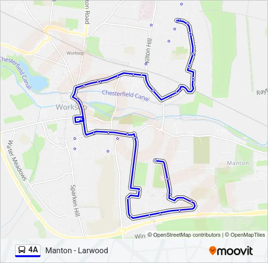 4A Bus Line Map