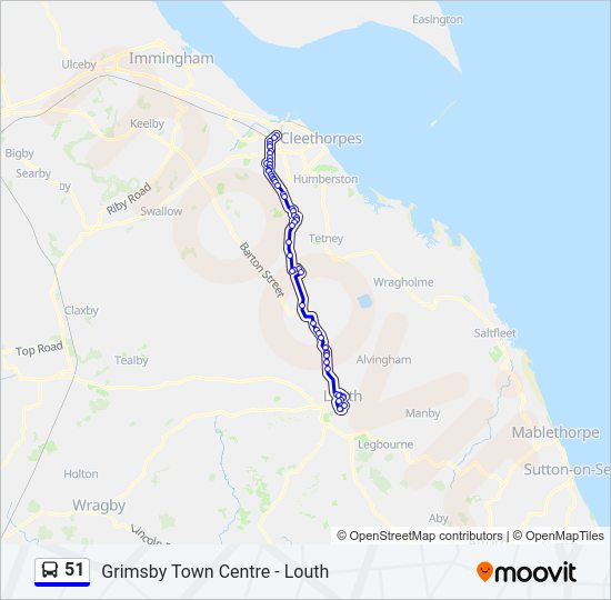 51 Route: Schedules, Stops & Maps - Grimsby (Updated)