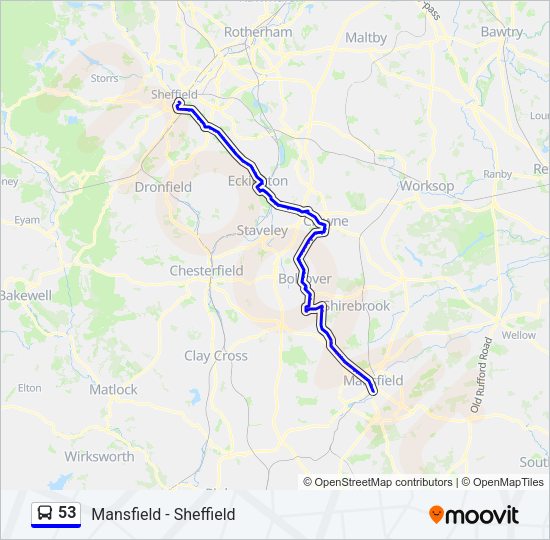 53 Bus Line Map