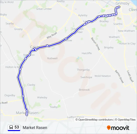 53 Bus Line Map