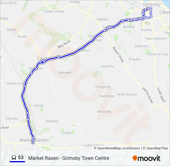 53 Bus Line Map