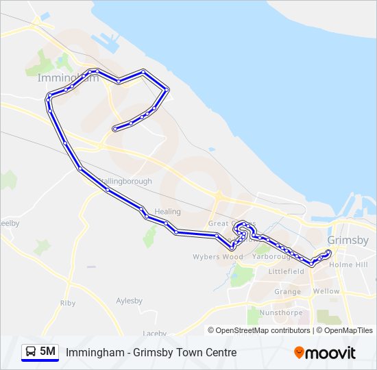 5M Bus Line Map