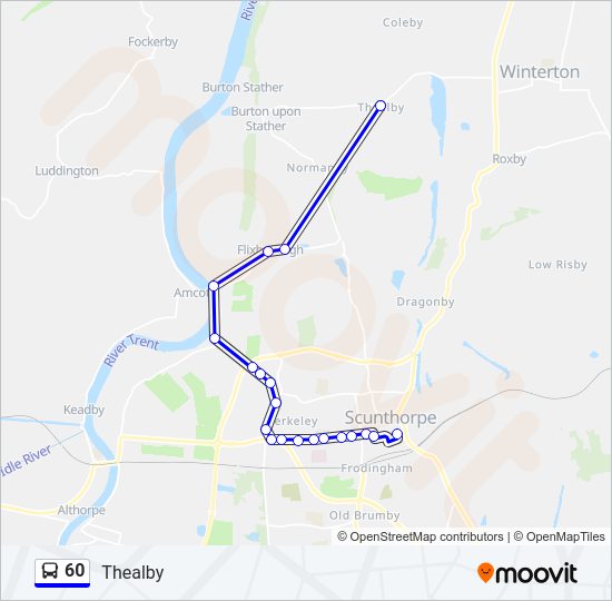 60 Bus Line Map