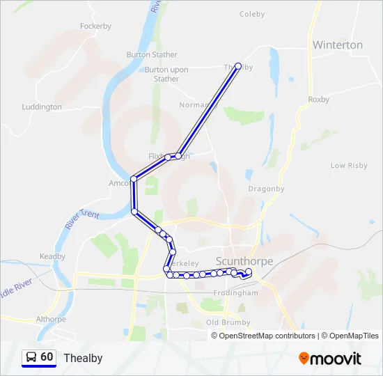 60 Bus Line Map