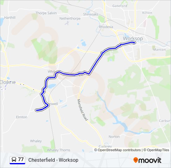 77 Bus Line Map