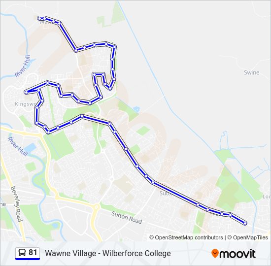 81 Bus Line Map