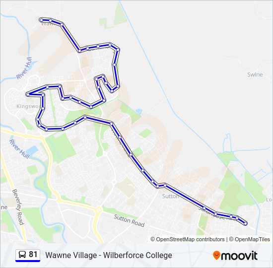 81 Bus Line Map