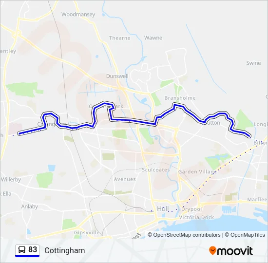 83 Bus Line Map