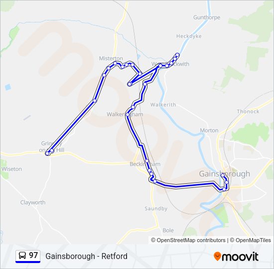97 Bus Line Map