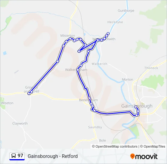 97 Bus Line Map