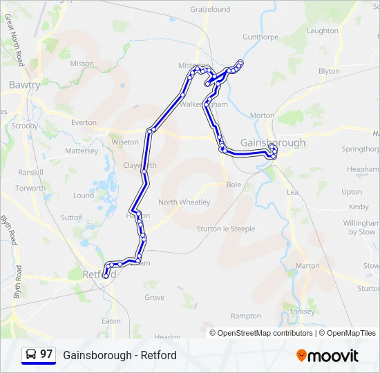 97 Bus Line Map