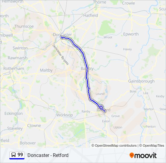 99 bus Line Map