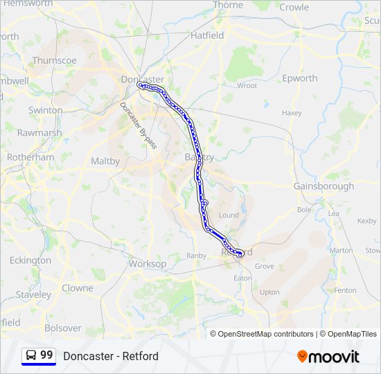 99 bus Line Map