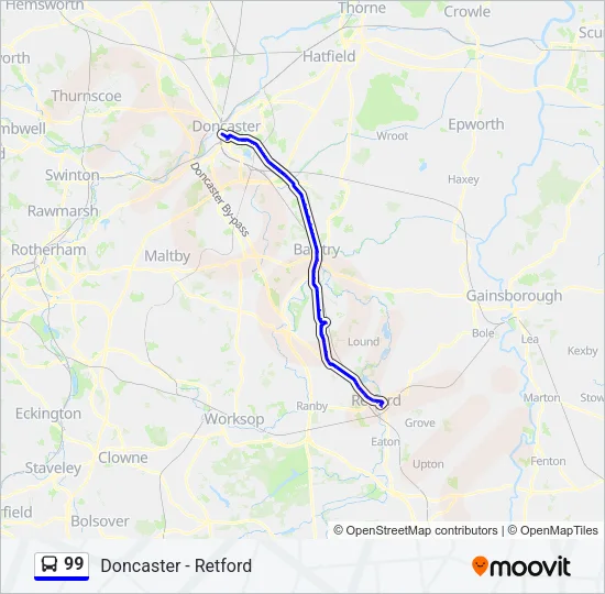 99 Bus Line Map