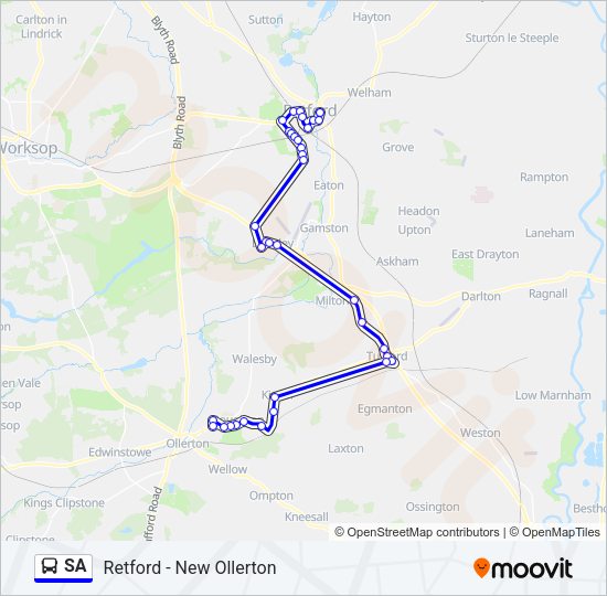 SA Bus Line Map