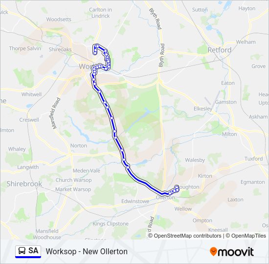 SA Bus Line Map