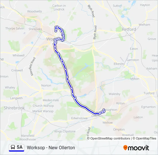 SA Bus Line Map