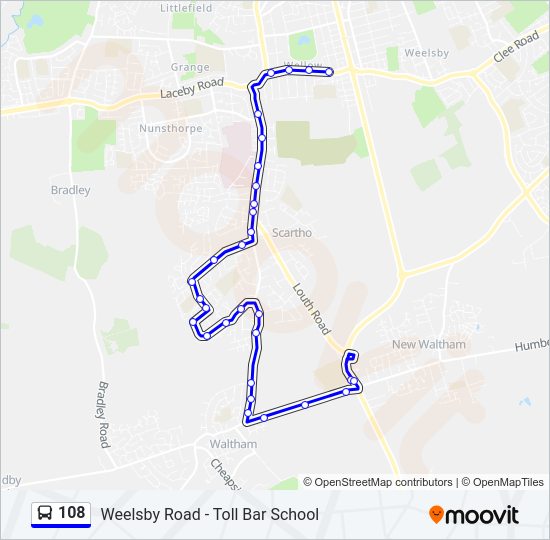 108 Bus Line Map