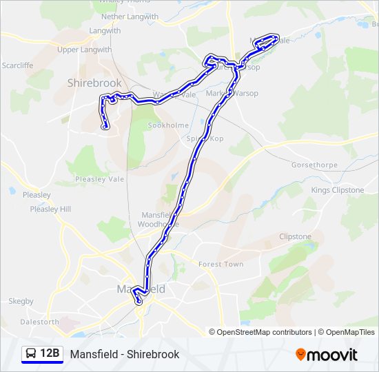 12B Bus Line Map