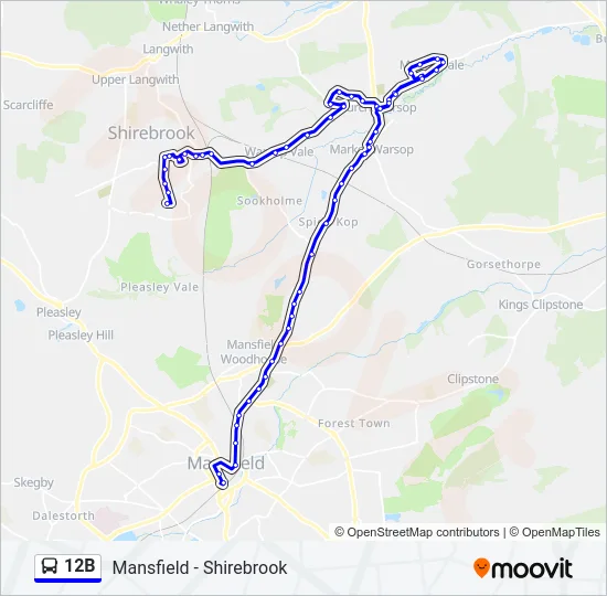 12B Bus Line Map