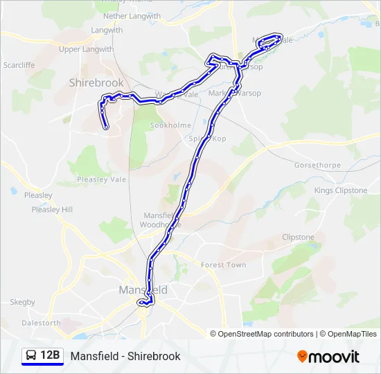 12B Bus Line Map