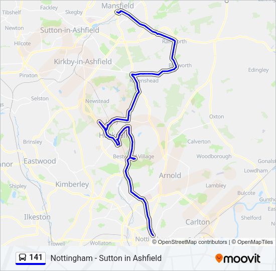 141 Bus Line Map