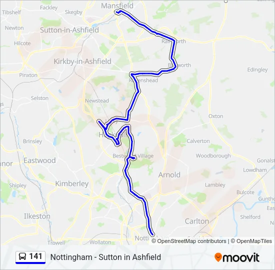 141 Bus Line Map