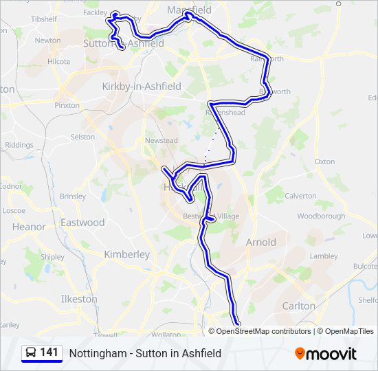 141 Bus Line Map