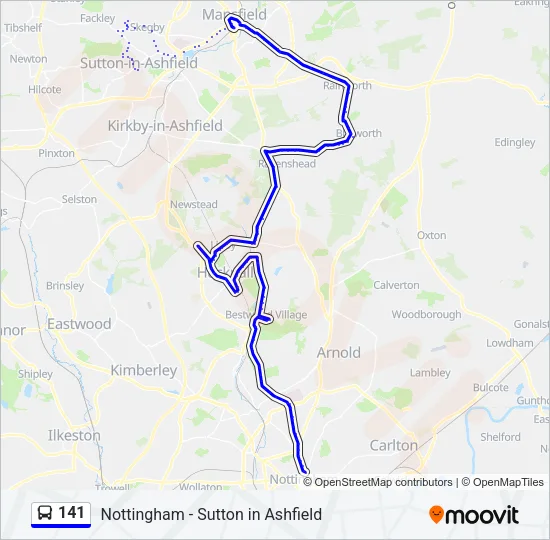 141 Bus Line Map