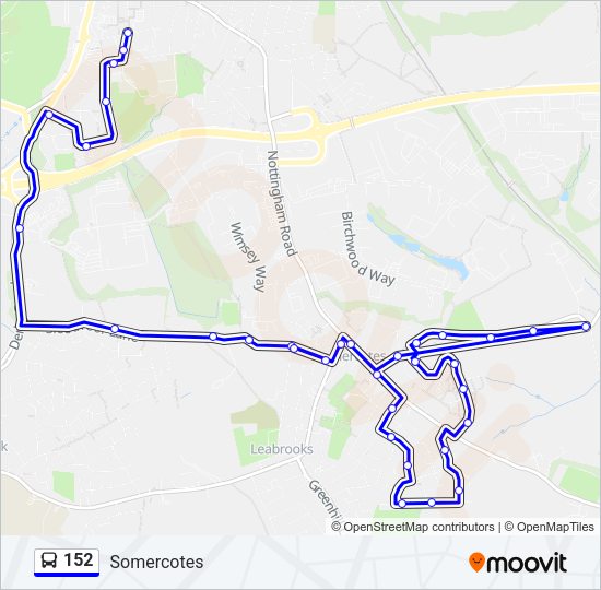 152 Bus Line Map