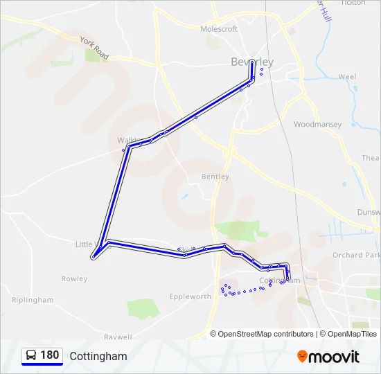 180 Bus Line Map