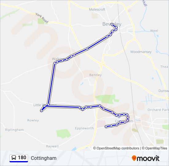 180 Bus Line Map