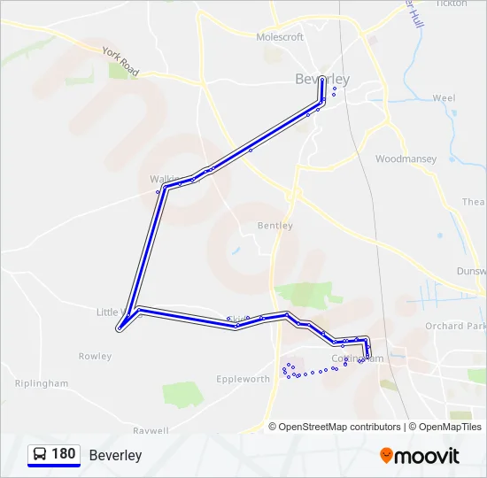 180 Bus Line Map
